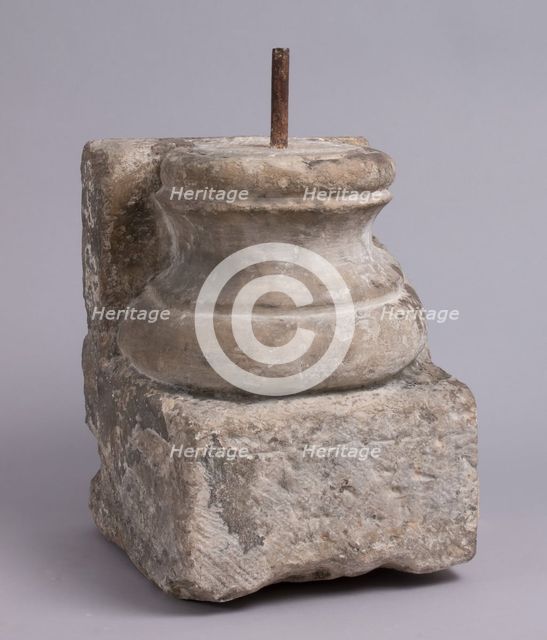 Engaged Column Base, Italian or French, 11th-13th century. Creator: Unknown.