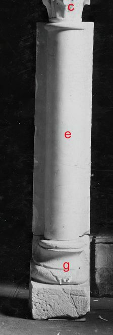 Engaged Column Shaft, Italian or French, 11th-13th century. Creator: Unknown