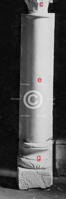 Engaged Column Shaft, Italian or French, 11th-13th century. Creator: Unknown.