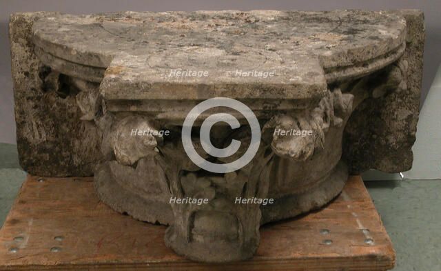 Engaged Clustered Captial, French, 13th century. Creator: Unknown.