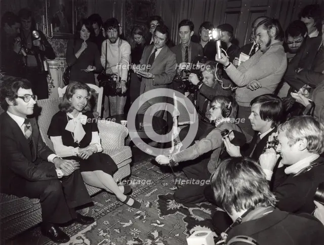 Engagement of Princess Christina of Sweden and Tord Magnuson, 1 February 1974. Creator: Unknown.