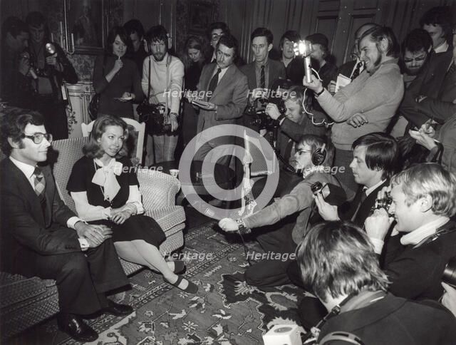 Engagement of Princess Christina of Sweden and Tord Magnuson, 1 February 1974. Artist: Unknown