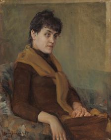 Engagement Portrait of Saimi, 1889. Creator: Eero Jarnefelt