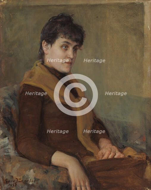 Engagement Portrait of Saimi, 1889. Creator: Eero Jarnefelt.