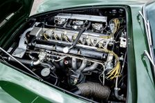 Engine of a 1961 Aston Martin DB4 GT previously owned by Donald Campbell. Creator: Unknown
