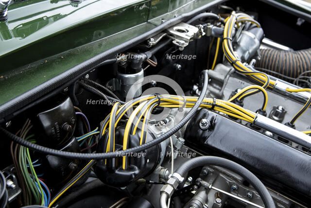 Engine of a 1961 Aston Martin DB4 GT previously owned by Donald Campbell. Creator: Unknown.