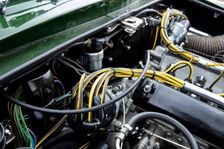 Engine of a 1961 Aston Martin DB4 GT previously owned by Donald Campbell. Creator: Unknown