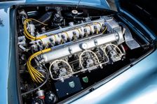 Engine of a 1961 Aston Martin DB4 GT SWB lightweight. Creator: Unknown