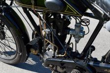 Engine of a 1927 AJS Big Port motorcycle. Creator: Unknown