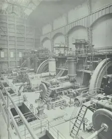 Engine house of Greenwich Generating Station, London, 1906