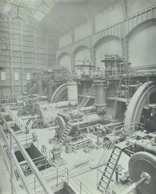 Engine house of Greenwich Generating Station, London, 1906