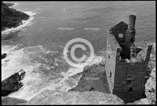 Engine house, Crowns Mine, Botallack, St Just, Cornwall, 1967-1970. Creator: Eileen Deste.