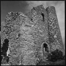 Engine house, Giew Mine, Cripplesease, Towednack, Cornwall, 1967-1970. Creator: Eileen Deste