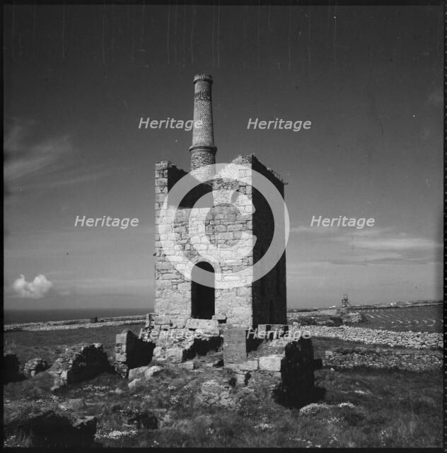 Engine house, Higher Levant Mine, Trewellard, St Just, Cornwall, 1967-1970. Creator: Eileen Deste.