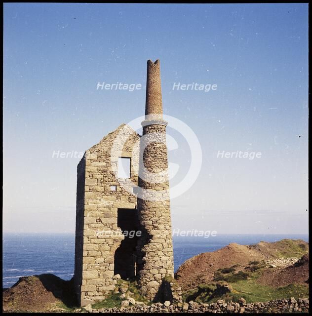Engine house, West Wheal Owles Mine, Botallack, St Just, Cornwall, 1967-1970. Creator: Eileen Deste.