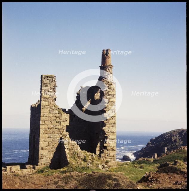 Engine house, Wheal Edward Mine, Botallack, St Just, Cornwall, 1967-1970. Creator: Eileen Deste.