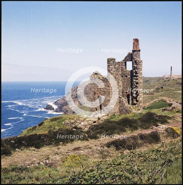 Engine house, Wheal Edward Mine, Botallack, St Just, Cornwall, 1967-1970. Creator: Eileen Deste.