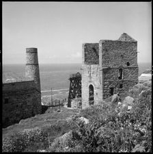 Engine houses, Levant Mine, Trewellard, St Just, Cornwall, 1967-1970. Creator: Eileen Deste