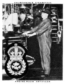 Engine-Room Artificer, 1937.Artist: WA & AC Churchman