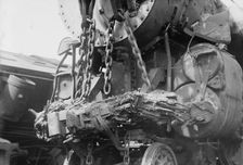 Engine which wrecked Bar Harbor Express, 1913. Creator: Bain News Service