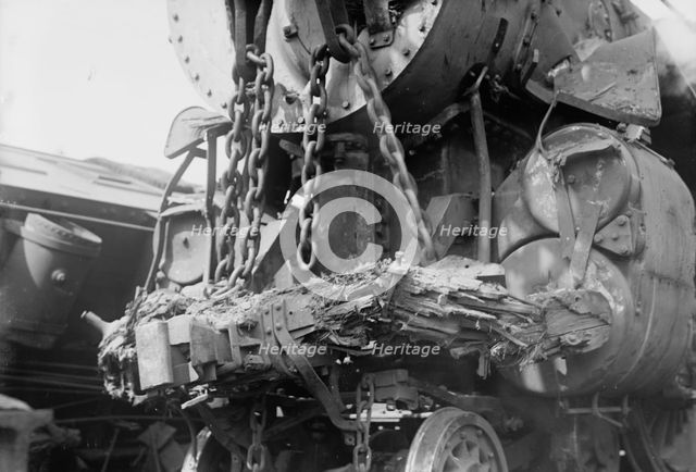 Engine which wrecked Bar Harbor Express, 1913. Creator: Bain News Service.