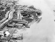 Engineering and boatbuilding works, Thetis Road, Cowes, Isle of Wight, 1928. Artist: Aerofilms