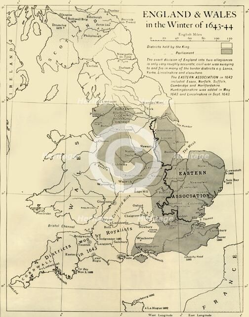 'England & Wales in the Winter of 1643-44', 1926. Creators: Unknown, Emery Walker Ltd.