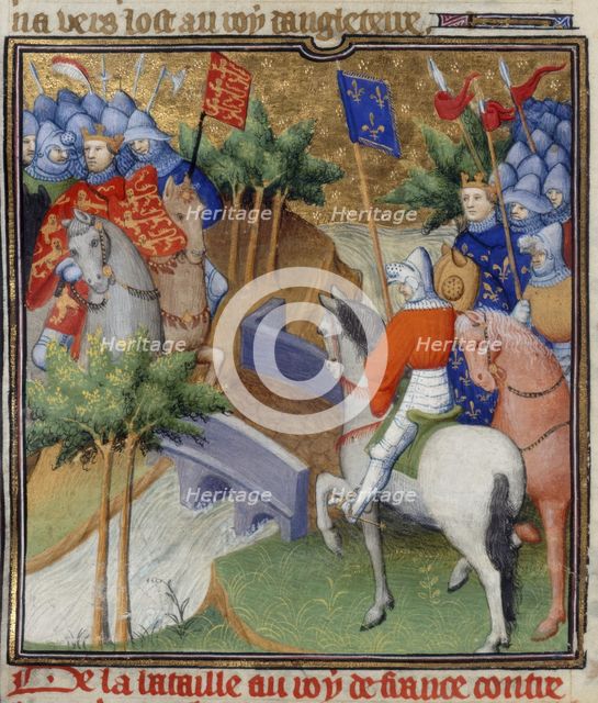 England and France at war, c1415. Creator: Workshop of the Boucicaut Master.