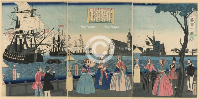 England (Igirisu koku), 1865. Creator: Utagawa Yoshitora.