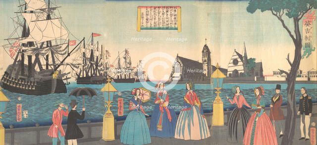 England (Igirisukoku), 2nd month, 1865. Creator: Utagawa Yoshitora.