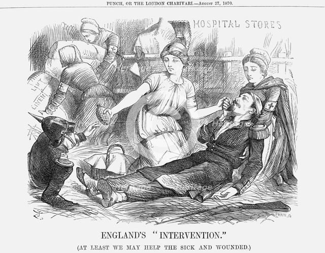 'England's "Intervention.", 1870. Creator: Joseph Swain.