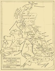England, Scotland and Ireland - Time of Viking Invasions 1926. Creators: Unknown, Emery Walker Ltd