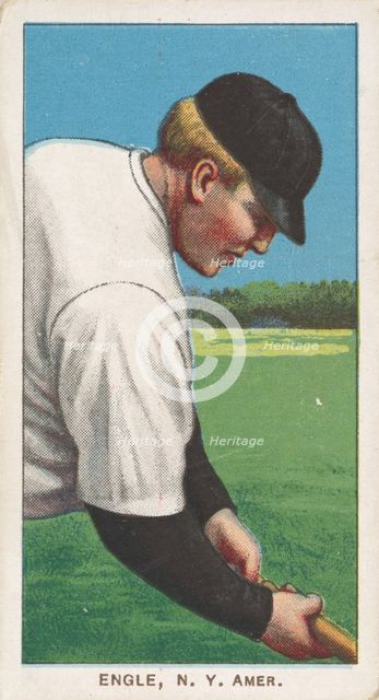 Engle, New York, American League, from the White Border series (T206) for the American ..., 1909-11. Creator: American Tobacco Company.