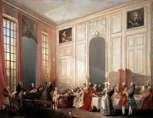 English Tea Party with the Prince of Conti at the Temple 1766. Artist: Michel Barthelemy Ollivier