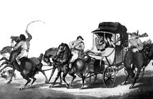 English Travelling, or the First Stage from Dover 1785.Artist: Thomas Rowlandson