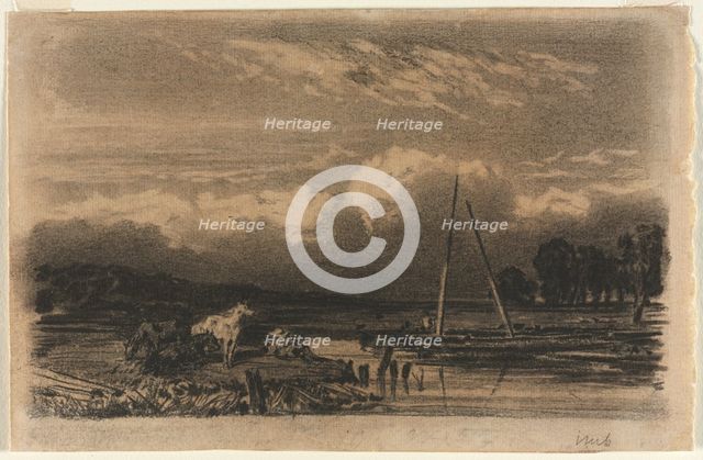 English View, after Jules Dupré, 1800s. Creator: Unknown.
