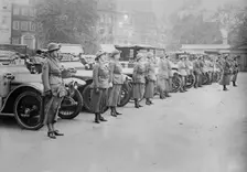 English women motor volunteers inspected, between c1915 and 1918. Creator: Bain News Service