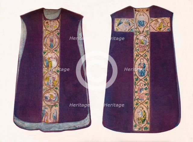 'English Work Chasuble circa 1300', 1912. Artist: Unknown.