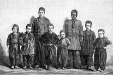 English acrobat boys detained by an Arab company in Constantinople, 1881. Creator: R&E Taylor