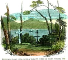 English and Russian burial-ground, at Nagasaki, secured by treaty, November 1855 (1856)