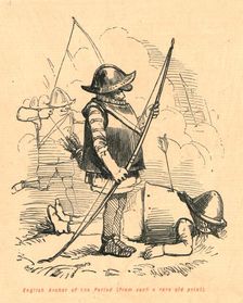 English Archer of the Period (from such a rare old print) 1897. Creator: John Leech