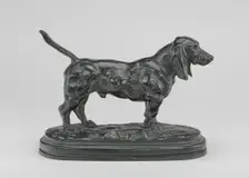 English Basset, model n.d., cast c. 1860/18731. Creator: Antoine-Louis Barye