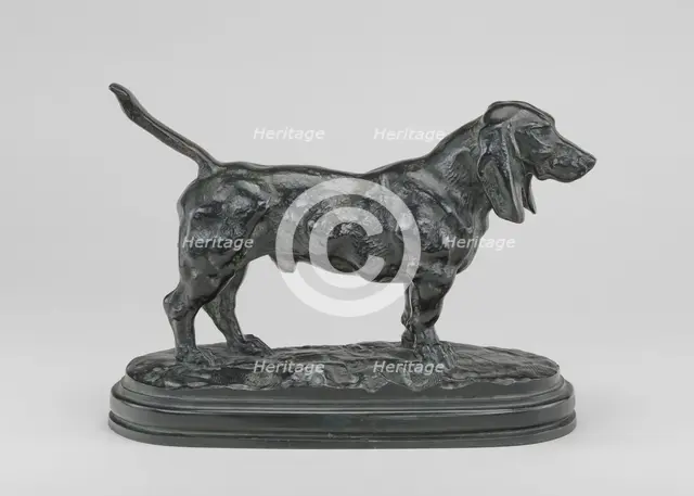 English Basset, model n.d., cast c. 1860/18731. Creator: Antoine-Louis Barye.