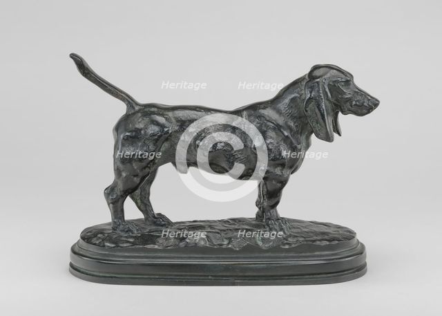 English Basset, model n.d., cast c. 1860/18731. Creator: Antoine-Louis Barye.