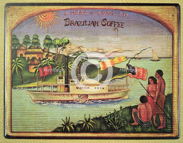 English billboard on Brazilian Coffee, etching, 1840.