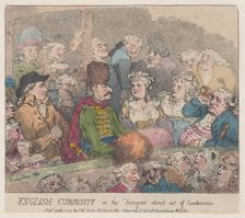 English Curiosity or The Foreigner Stared Out of Countenance, January 1, 1794., January 1, 1794. Creator: Thomas Rowlandson