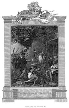 English Druids being massacred by Roman soldiers, c50 AD (c1820)