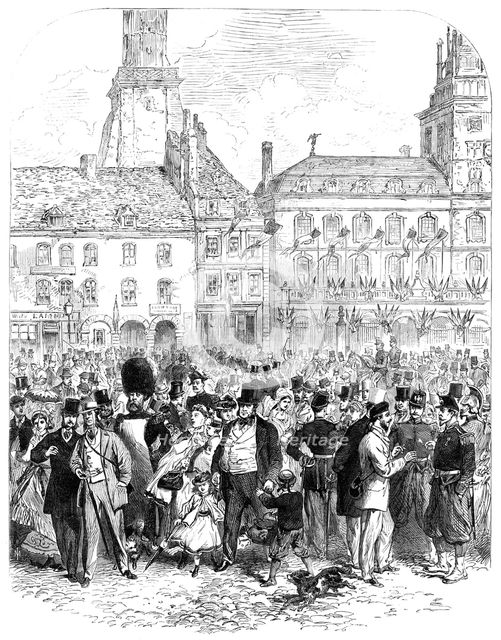 English Excursionists at Calais, 1865. Creator: Unknown.
