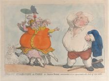 English Exhibitions in Paris or French People Astonished at Our Improvement in the Breed o..., 1812. Creator: Thomas Rowlandson