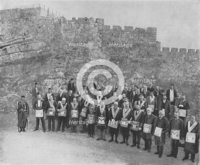 'English Freemasons at Jerusalem', 1898. Artist: CN Tadros.